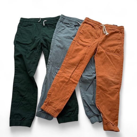 H&M Boys Cotton Pull-On Jogger Pants Bundle Elastic Drawstring Waist Size 6X-7 - Picture 1 of 6